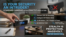 Load image into Gallery viewer, MASSVOLT Stealth-Time HD Wi-Fi Clock Camera